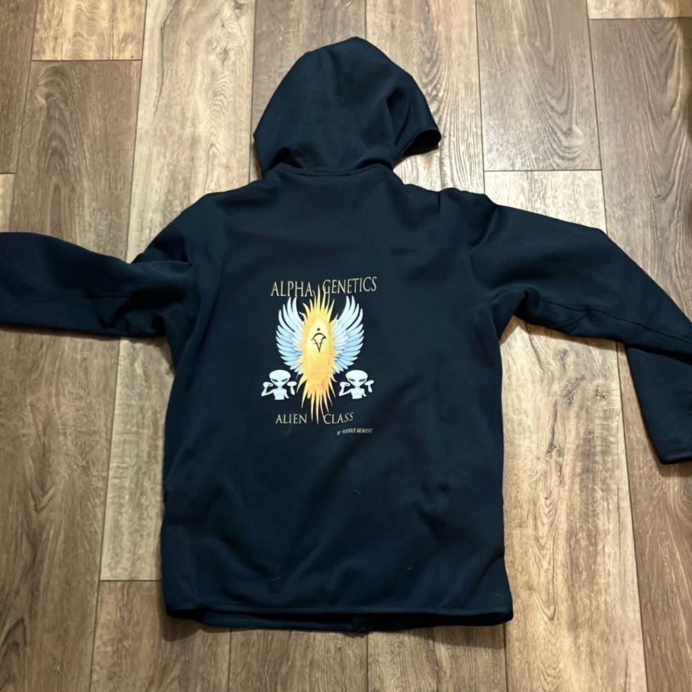 Navy blue Hoodie with Graphic Design